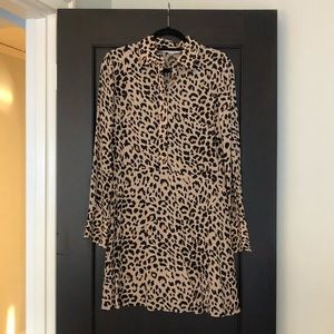 & Other Stories cheetah print skater dress